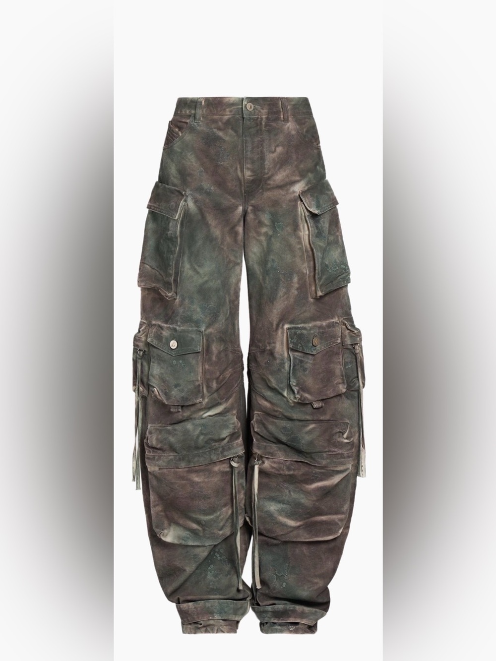 The Attico - Fern Olive Utility Cargo Pants for Women